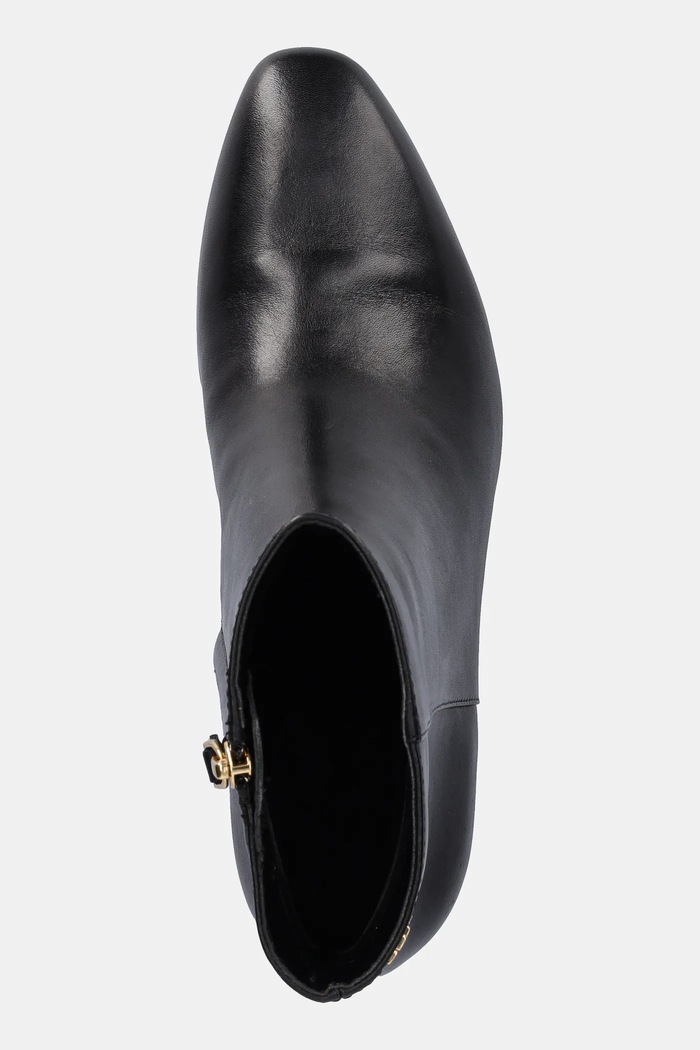 Lauren Ralph Lauren botki skórzane Demi czarny 802967842001.001