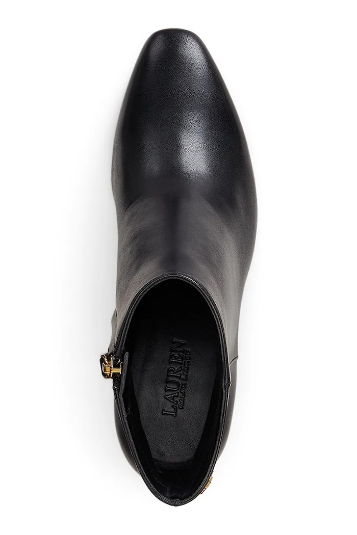 Кожаные полусапожки Lauren Ralph Lauren Demi чёрный 802967842001.001