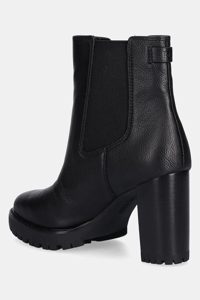 Încălțăminte Lauren Ralph Lauren ghete chelsea de piele Layne 802974391001.001 negru