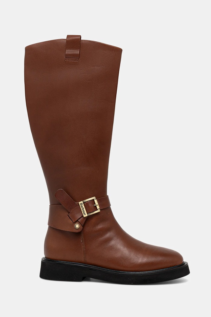 Kožené kozačky Barbour Theodora LFO0783BR39 hnědá AW25