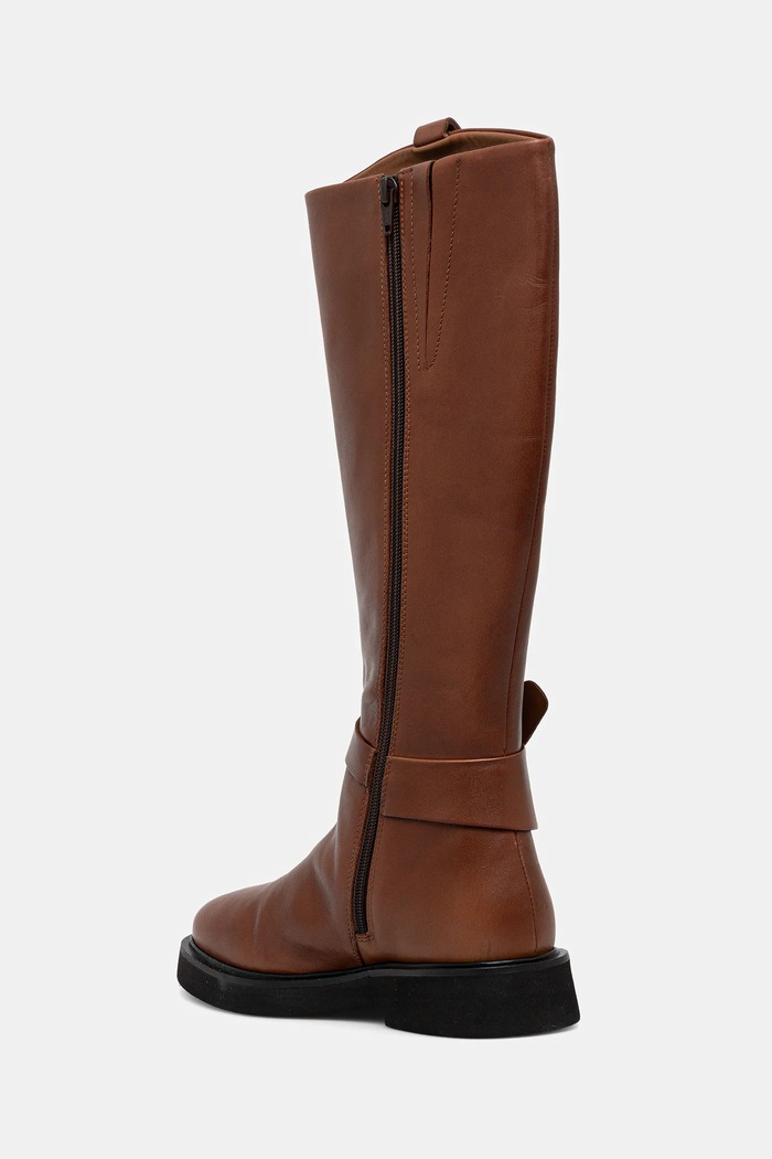 Boty Kožené kozačky Barbour Theodora LFO0783BR39 hnědá
