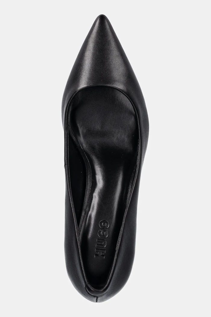 Pantofi de piele Devany HUGO 50536630.001 negru