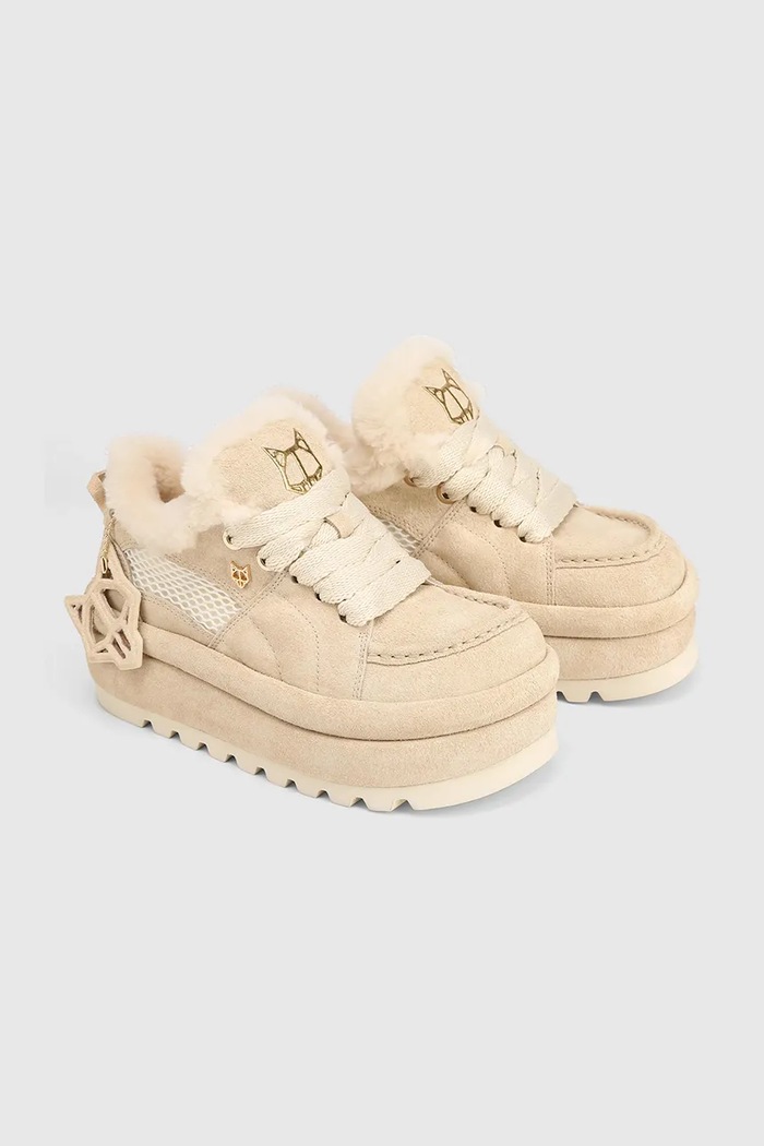 Naked Wolfe Замшевые кроссовки Naked Wolfe Beau Beau.Ice.Suede бежевый AW25