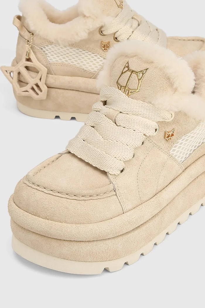 Замшевые кроссовки Naked Wolfe Beau Naked Wolfe Beau.Ice.Suede бежевый