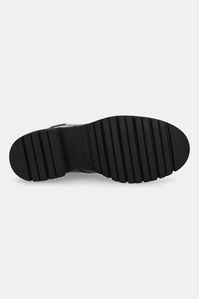 Kožené kotníkové boty Tommy Jeans TJW LACE UP LEATHER BOOT EN0EN02824 hnědá