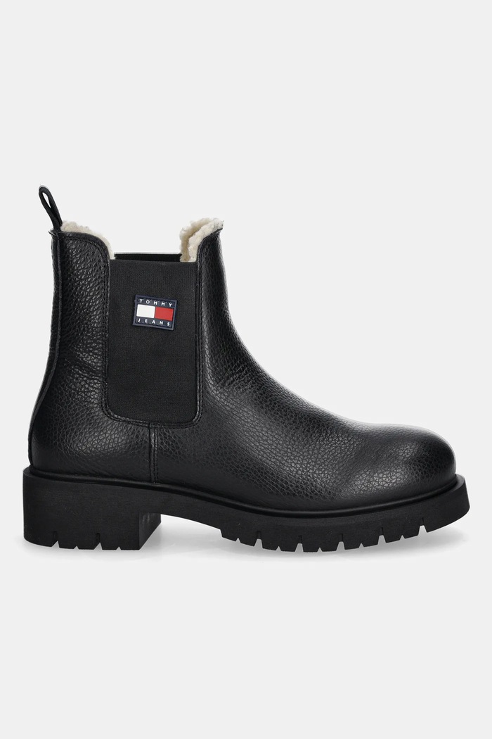 Tommy Jeans Bőr bokacsizma TJW CHELSEA BOOT WL EN0EN02826 fekete AW25
