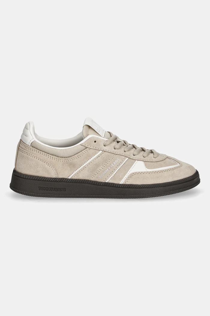 Велурени маратонки Tommy Jeans THE GREENWICH EDGE EN0EN02838 бежов AW25