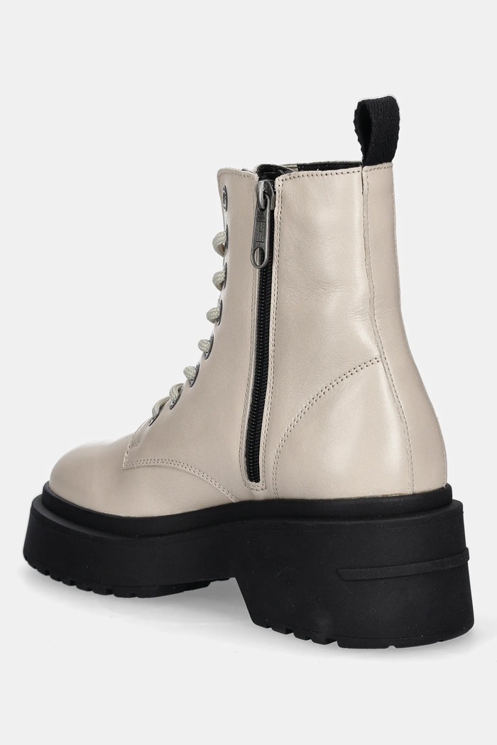 Obuv Kožené workery Tommy Jeans TJW CHUNKY SHINY LEATHER BOOT EN0EN02848 béžová