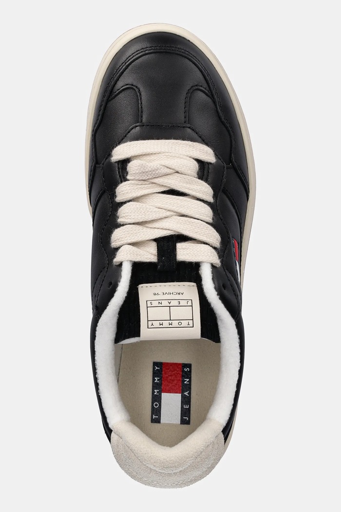 Tommy Jeans sneakers din piele ARCHIVE 98 WARM negru EN0EN02855