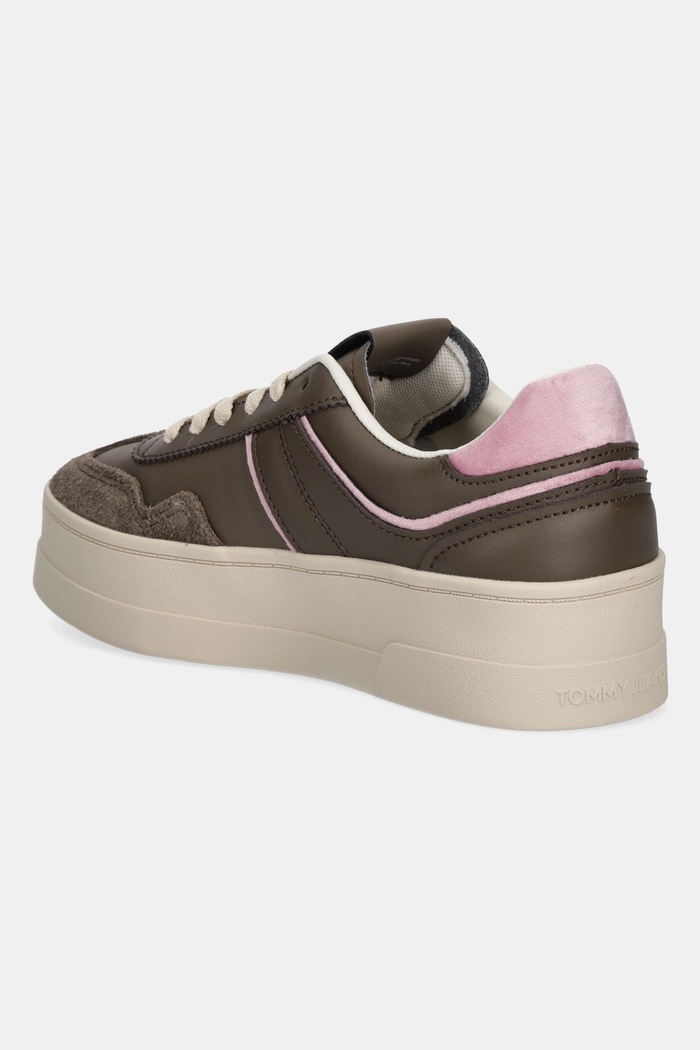 Obuwie Tommy Jeans sneakersy THE GREENWICH FLATFORM EN0EN02902 brązowy