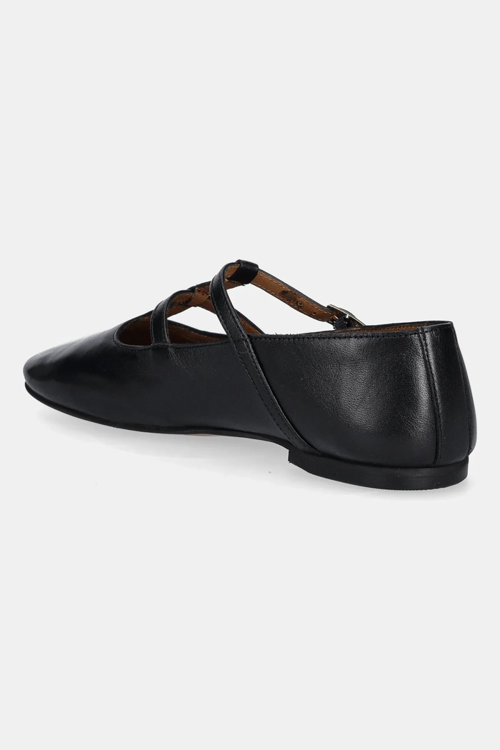 Obuv Kožené balerínky Tommy Hilfiger SMOOTH LEATHER T-BAR BALLERINA FW0FW09153 čierna