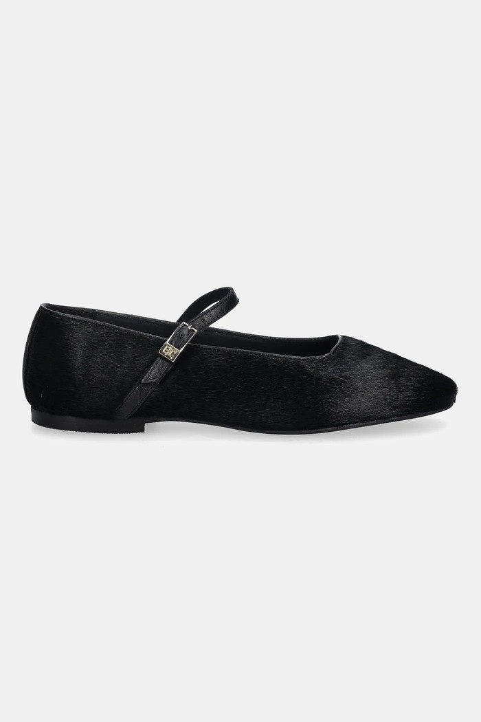 Kožne balerinke Tommy Hilfiger PONY HAIR MARYJANE FW0FW09154 crna AW25