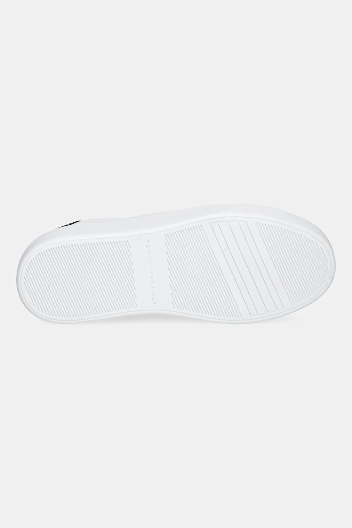 Tommy Hilfiger sneakersy skórzane CHIC PLATFORM CUPSOLE PATENT FW0FW08681 biały