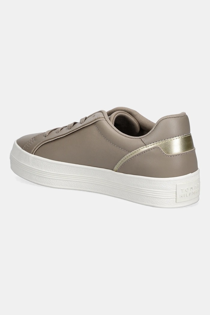 Obuv Kožené tenisky Tommy Hilfiger VULC FOXING SNEAKER FW0FW08683 béžová