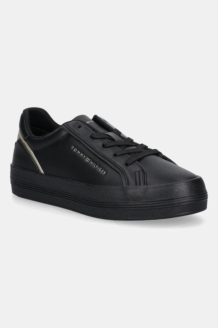 Tommy Hilfiger sneakersy skórzane VULC FOXING SNEAKER pozostałe czarny FW0FW08683