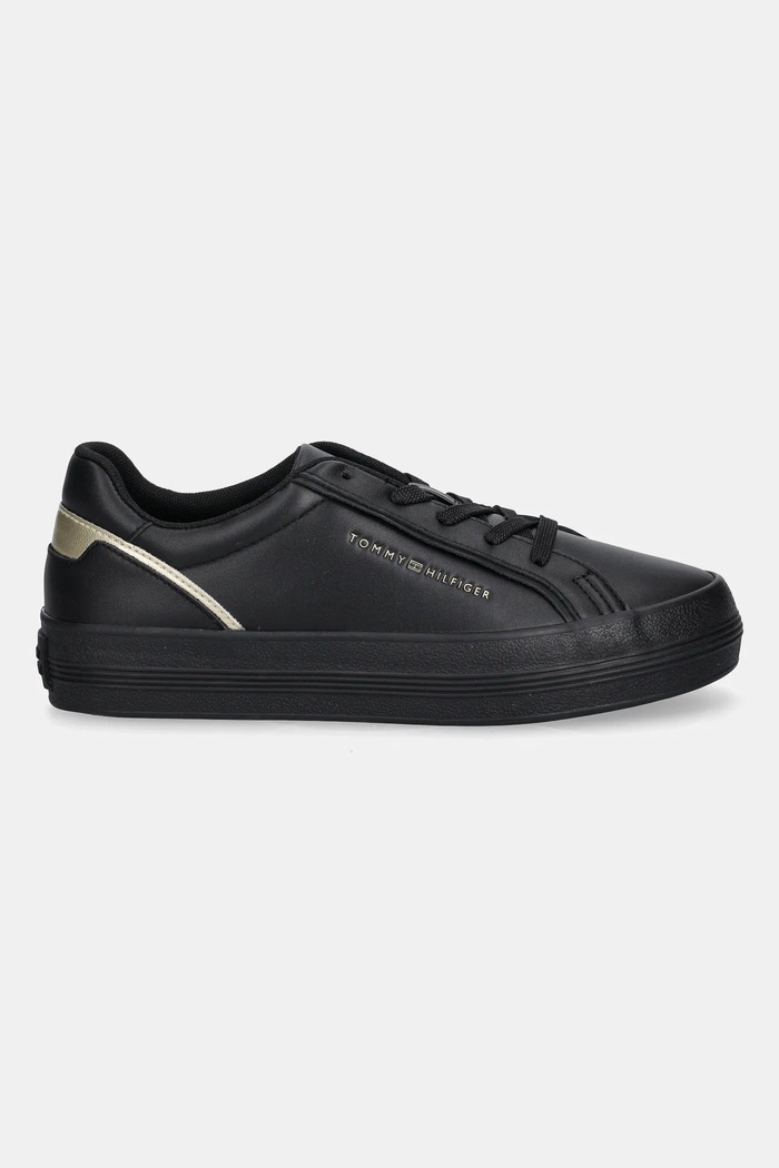 Tommy Hilfiger sneakersy skórzane VULC FOXING SNEAKER FW0FW08683 czarny AW25