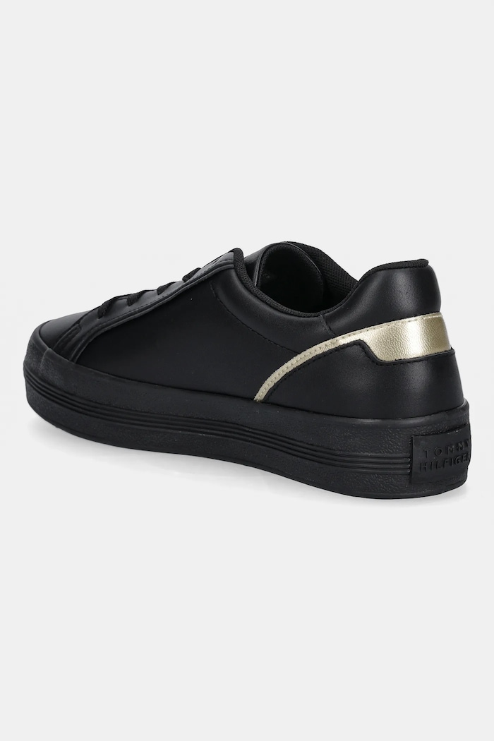 Obuwie Tommy Hilfiger sneakersy skórzane VULC FOXING SNEAKER FW0FW08683 czarny