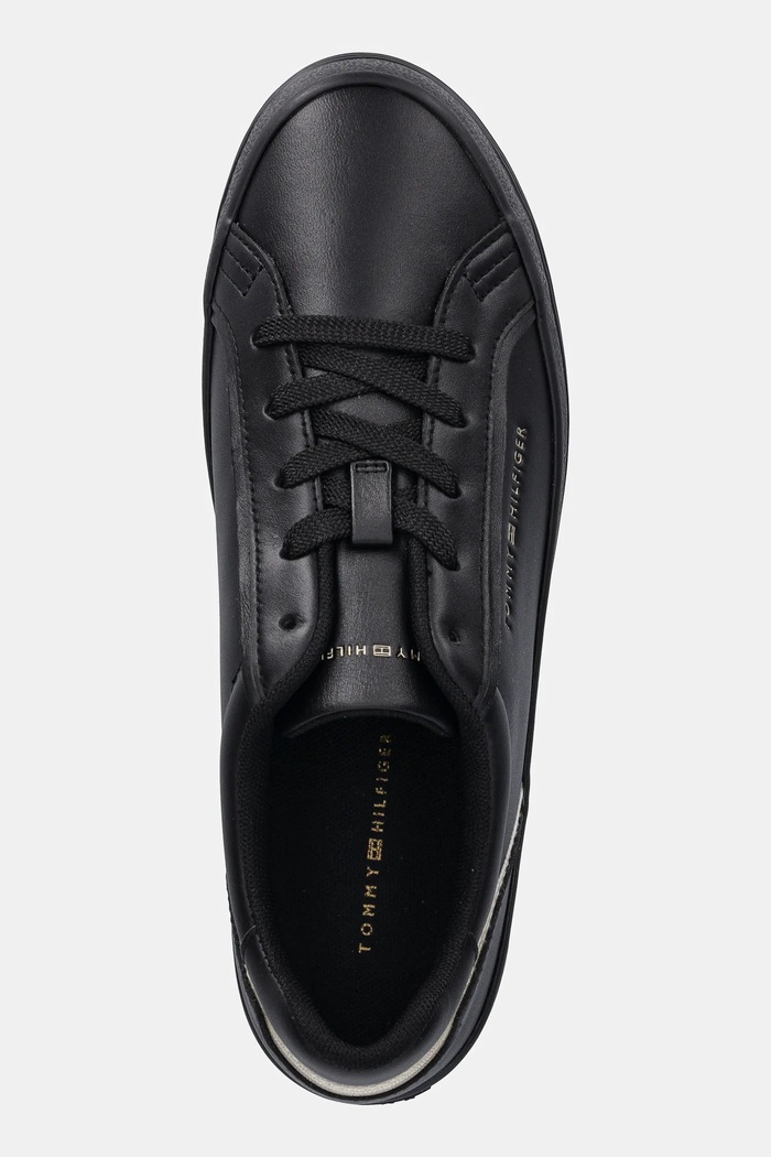 Tommy Hilfiger sneakersy skórzane VULC FOXING SNEAKER czarny FW0FW08683