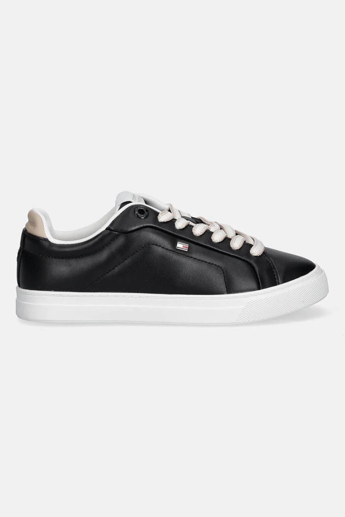 Tommy Hilfiger sneakersy skórzane ICON COURT SNEAKER FW0FW08815 czarny AW25