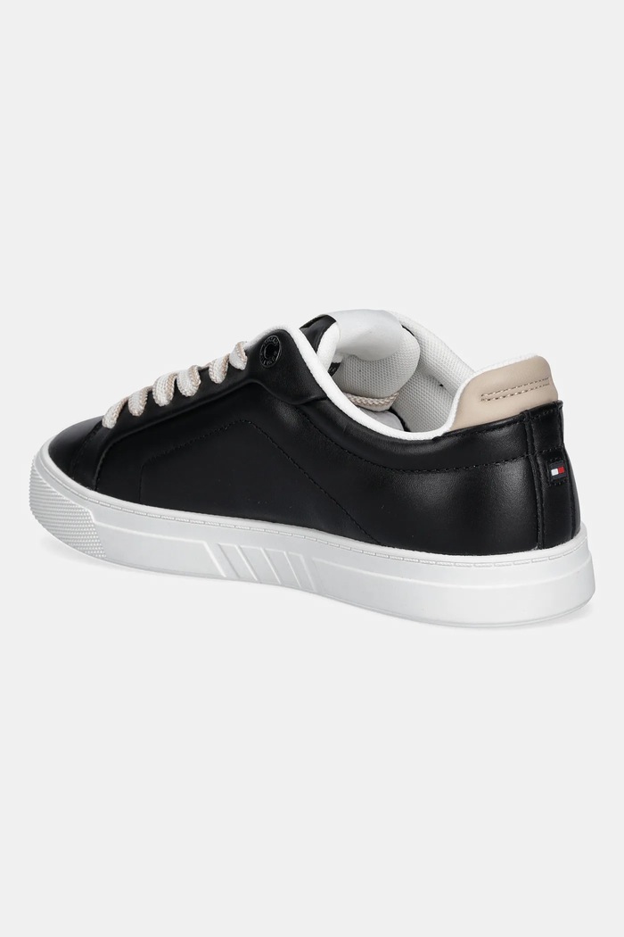 Obuwie Tommy Hilfiger sneakersy skórzane ICON COURT SNEAKER FW0FW08815 czarny