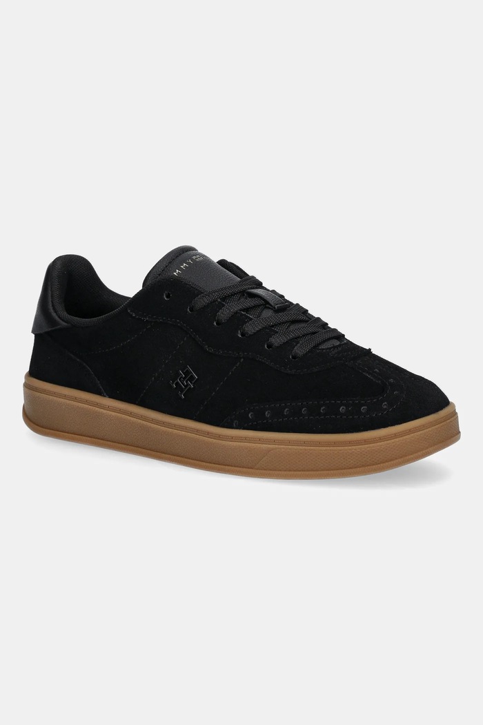 Tommy Hilfiger sneakersy zamszowe TH HERITAGE SNEAKER skóra zamszowa czarny FW0FW08822
