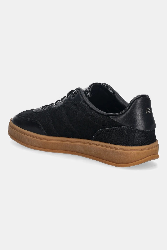 Obuwie Tommy Hilfiger sneakersy skórzane TH HERITAGE SNEAKER CALF HAIR FW0FW08941 czarny