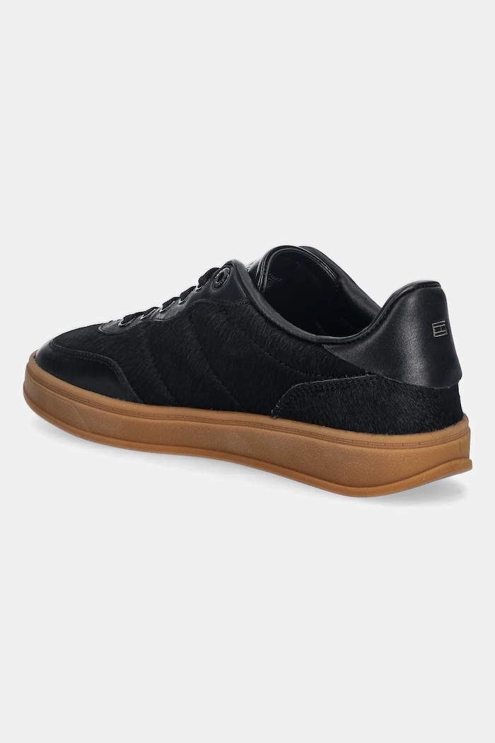 Obuwie Tommy Hilfiger sneakersy skórzane TH HERITAGE SNEAKER CALF HAIR FW0FW08941 czarny