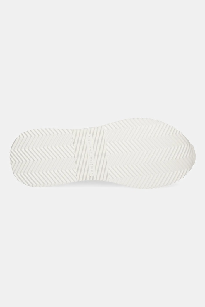 Tommy Hilfiger sneakersy skórzane CHIC MONOGRAM RUNNER FW0FW09051 beżowy