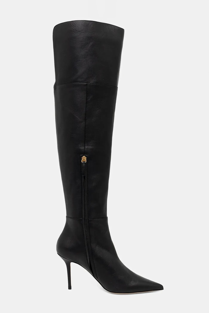 Kožené čižmy Elisabetta Franchi SA04L56E2.110 čierna AW25