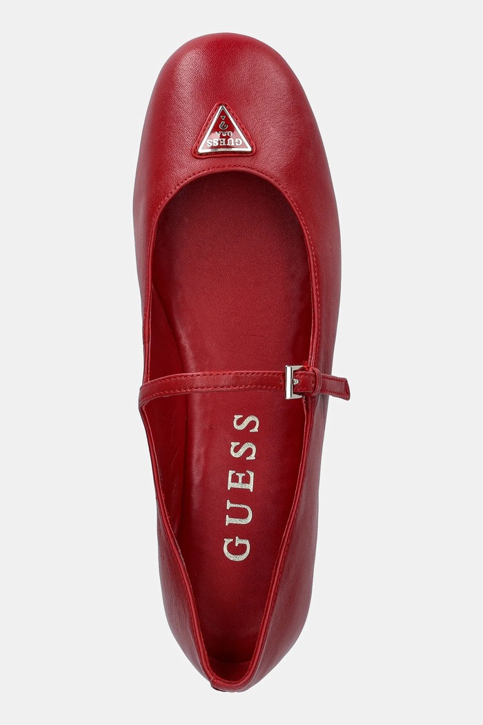 Guess bőr balerina cipő KALIDA piros FLTKLD.LEA02.RED