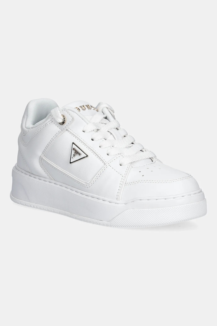 Tenisky Guess DELOVE platforma biela FLTDEL.ELE12.WHITE