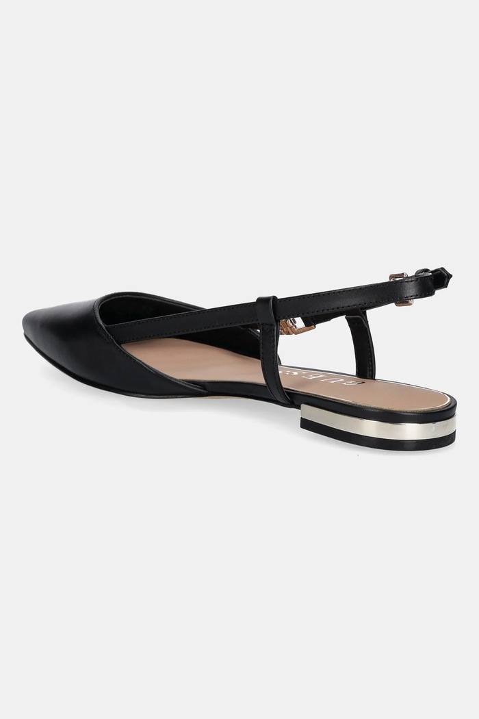 Obuwie Guess baleriny skórzane FRANIE FLTFRA.LEA05.BLACK czarny