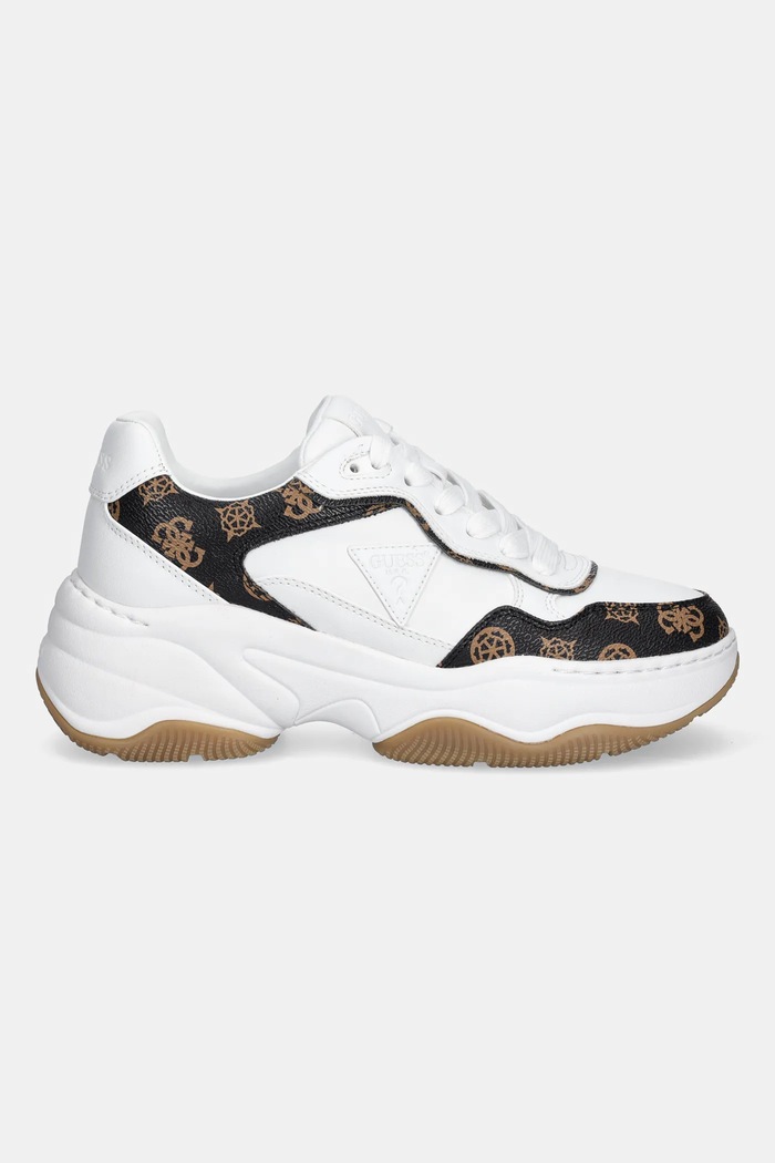 Sneakers Guess HAPYY3 FLTHPY.FAL12.WHIBR λευκό AW25