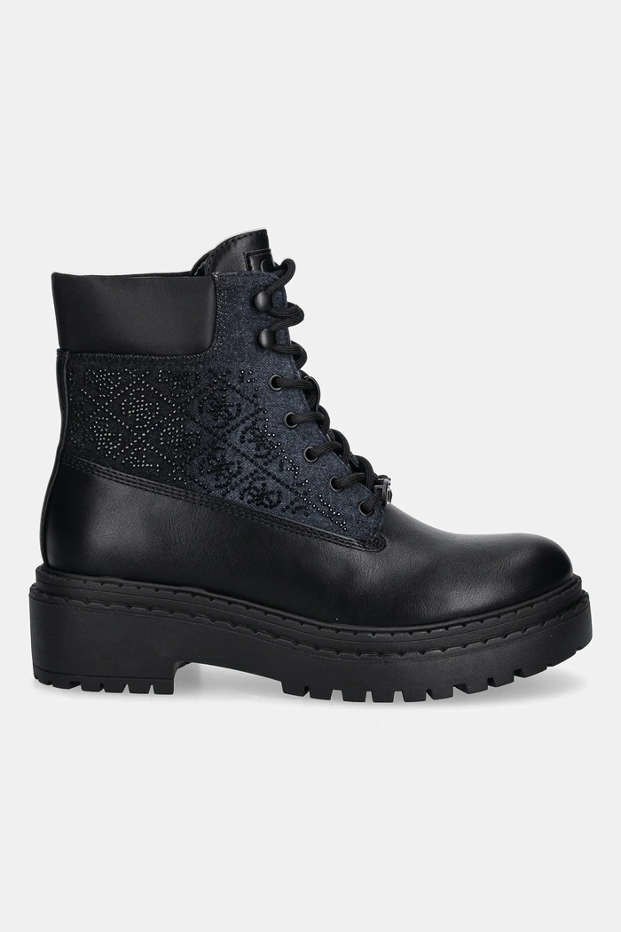 Guess bocanci LEADSH FLTLDS.DEN10.BLACK negru AW25