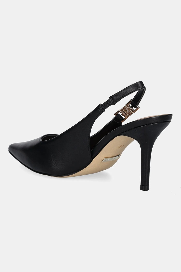 Obuwie Guess Szpilki skórzane NASSHA4 FLTNS4.LEA05.BLACK czarny