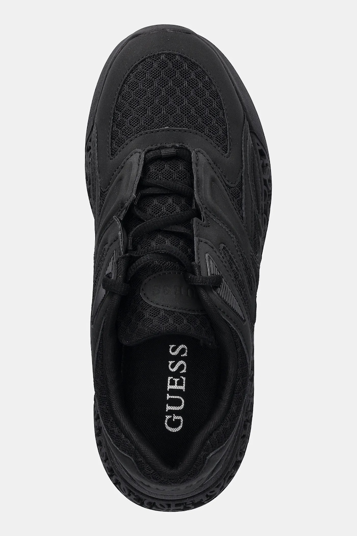 Guess sneakersy SWANIA czarny FLTSWA.LEA12.BLACK