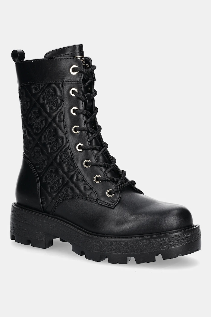 Guess botine YANCEE cu snur negru FLTYAN.ELE10.BLACK