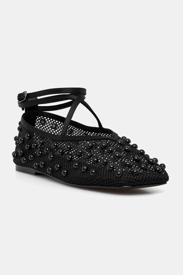 Baleríny Stine Goya 2293 Ballerina textilný čierna F043.2293.BLACK