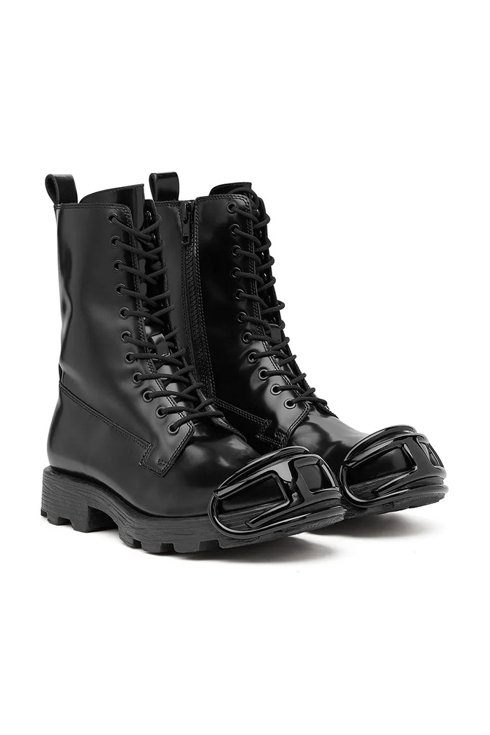 Diesel botki skórzane D-Hammer Bt D Y03228.P4471.T8013 czarny AA00