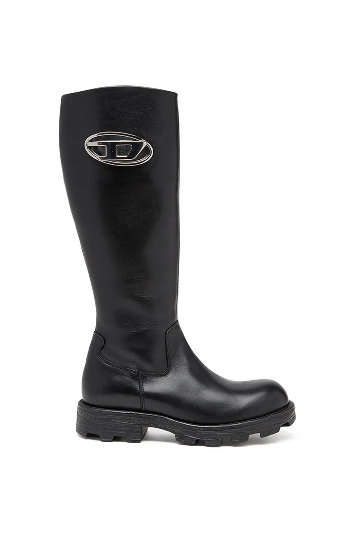 Vysoké čižmy Diesel D-Hammer Hb D W nezateplené čierna Y03417.P4471.T8013