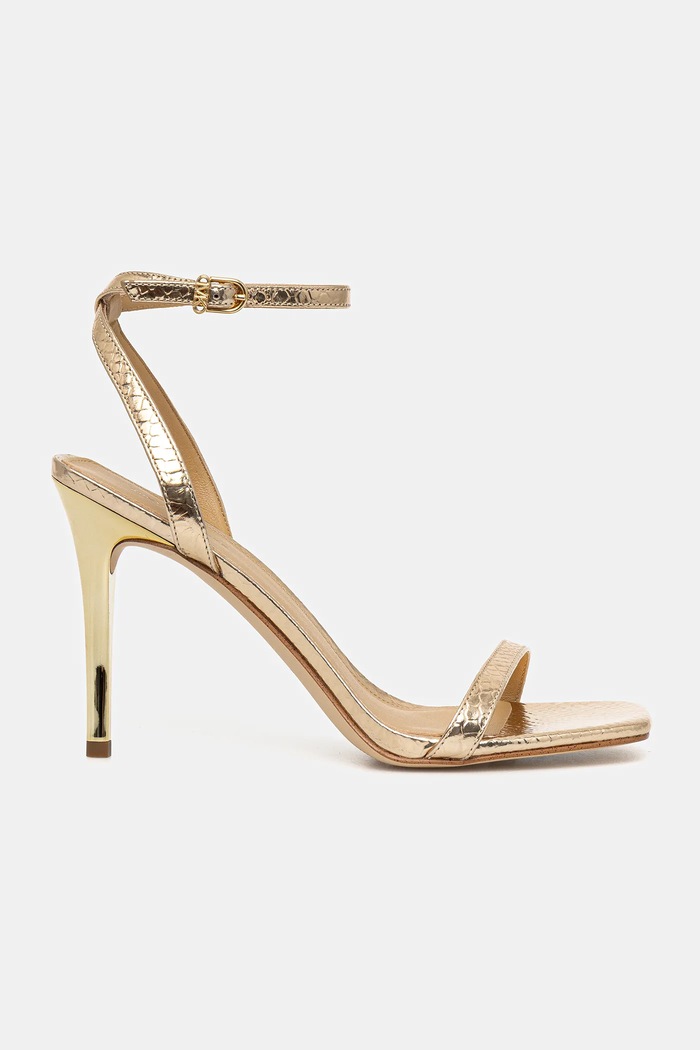 MICHAEL Michael Kors sandały skórzane Liana 40T5LNHS1M.740 złoty AW25