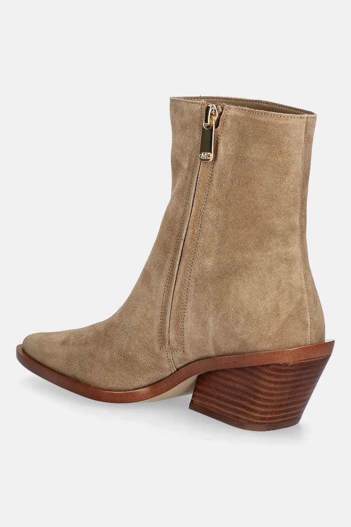 Cipők MICHAEL Michael Kors velúr bokacsizma Nash 40T5NSME5S.222 bézs