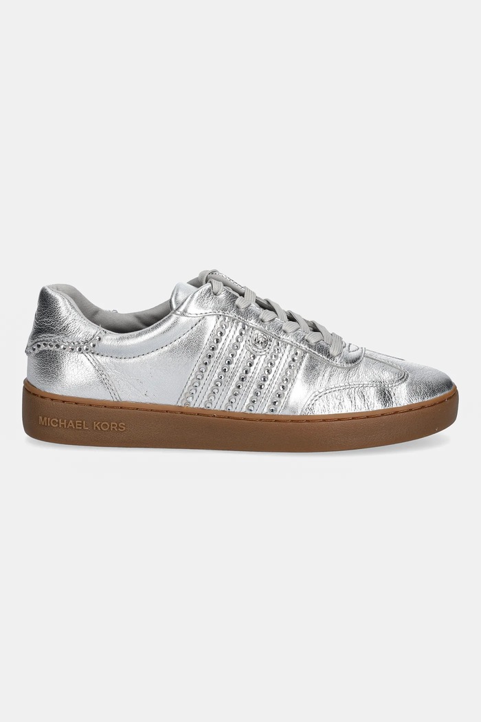 MICHAEL Michael Kors sneakersy skórzane Scotty 43T5SCFS1M.040 srebrny AW25