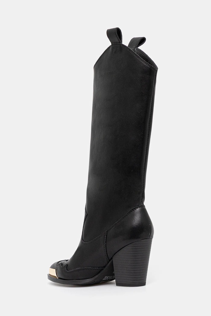 Boty Kožené kozačky Versace Jeans Couture 79VA3S12.ZPB68.899 černá