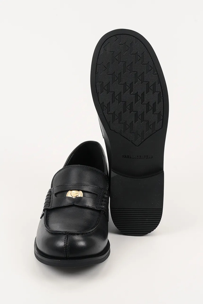 Kožené mokasíny Karl Lagerfeld MIA KL42125.000 čierna