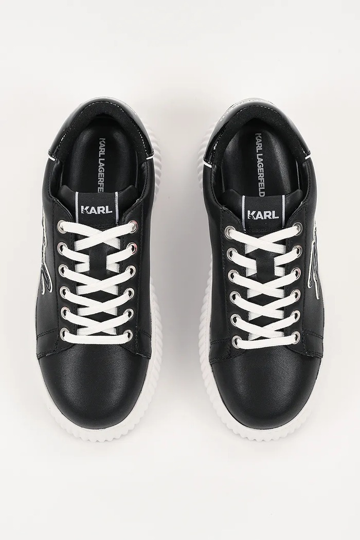 Karl Lagerfeld sneakersy skórzane KREEPER LO czarny KL42311A.000