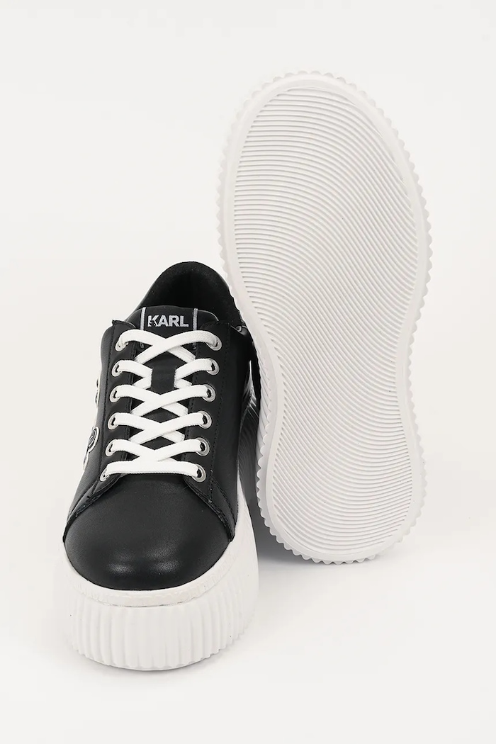 Karl Lagerfeld sneakersy skórzane KREEPER LO KL42311A.000 czarny