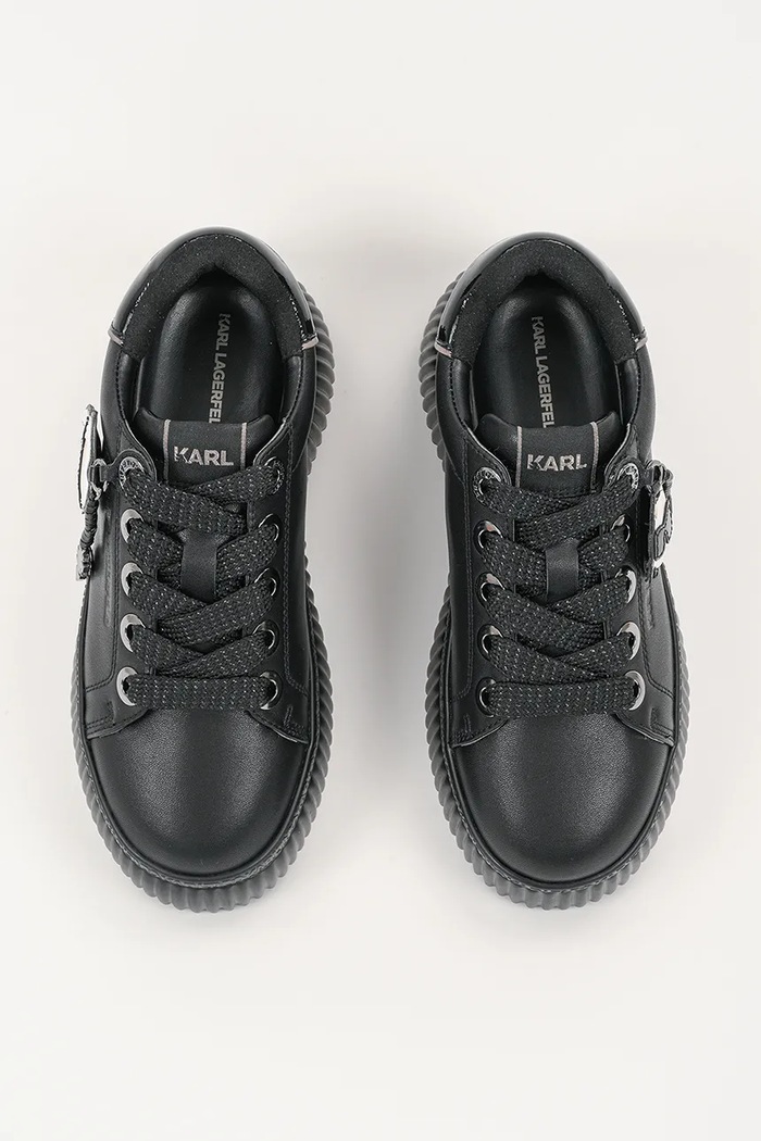 Karl Lagerfeld sneakers din piele KREEPER LO negru KL42376T.00X