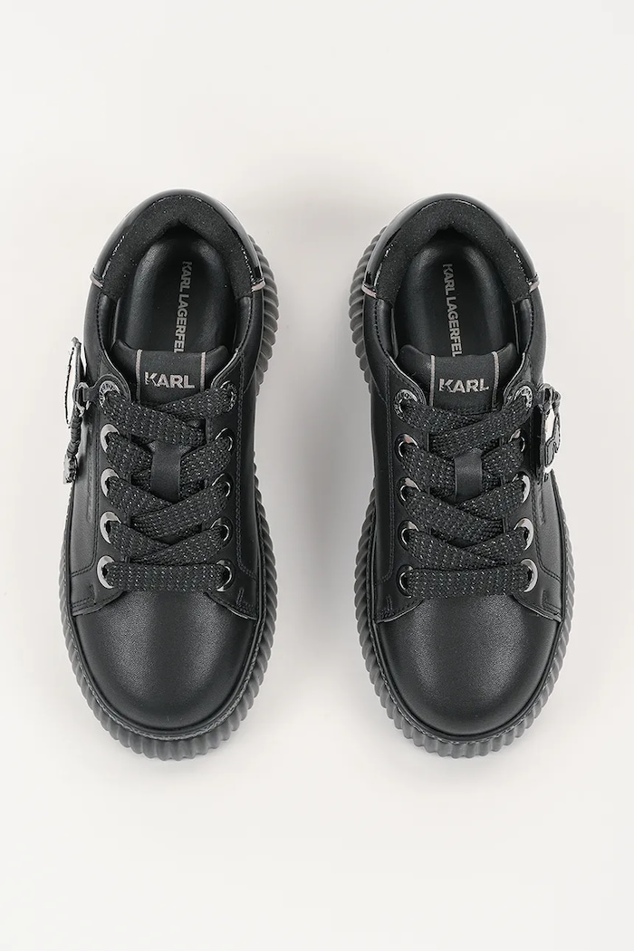 Karl Lagerfeld sneakers din piele KREEPER LO negru KL42376T.00X