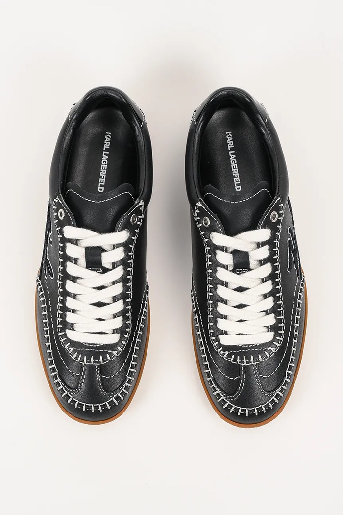 Karl Lagerfeld sneakersy skórzane KANDIDATE czarny KL63810A.000